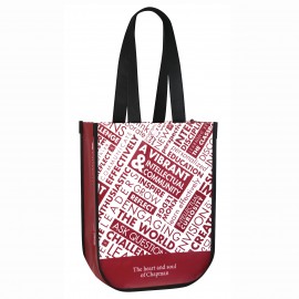 Round Cornered Lululemon Style Laminated Promotional Gift Bag 9"x12"x4.5" with Logo  Round Cornered Lululemon Style Laminated Promotional Gift Bag 9"x12"x4.5" with Logo