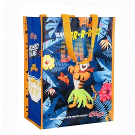 Custom Full-Color Laminated Woven Promotional Tote Bag 12"x16"x8" with Logo  Custom Full-Color Laminated Woven Promotional Tote Bag 12"x16"x8" with Logo