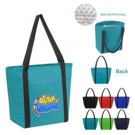 Custom 16 Can Insulated Zipper Cooler Tote