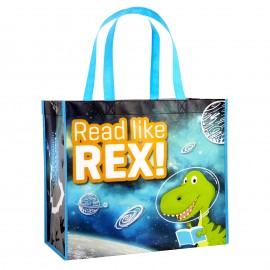 Custom Full-Color Laminated Non-Woven Promotional Library Tote 15"x13"x8" with Logo  Custom Full-Color Laminated Non-Woven Promotional Library Tote 15"x13"x8" with Logo