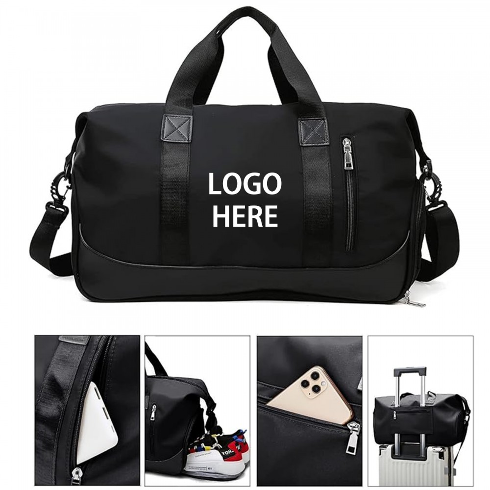Dry/Wet Separation Duffel Bag with Logo Dry/Wet Separation Duffel Bag with Logo