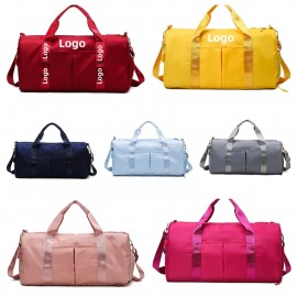 Logo Branded Custom Travel Duffel Bag Sports Gym Bags with Shoe Compartment