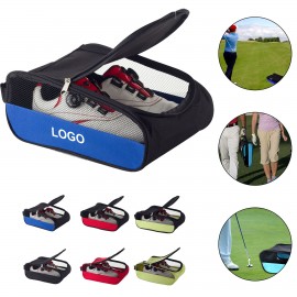 Mesh Panel Shoe Bag with Handle with Logo  Mesh Panel Shoe Bag with Handle with Logo