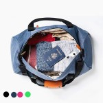 Logo Branded Basics Large Nylon Duffel Bag