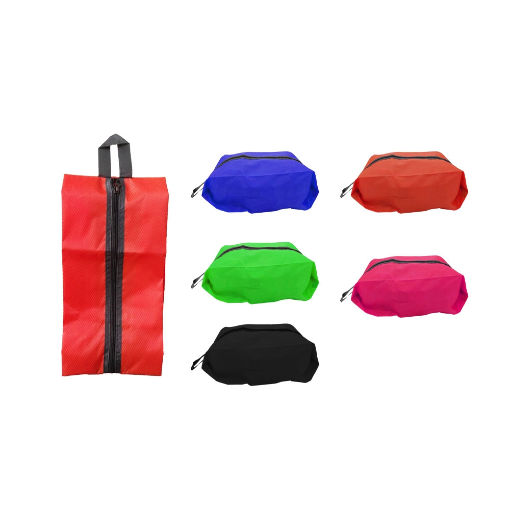 Customized Portable Waterproof Travel Shoe Bag with Zipper Closure