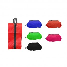 Customized Portable Waterproof Travel Shoe Bag with Zipper Closure