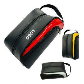 Personalized Portable PU Leather Golf Shoe Bag Sports Footwear Case  Personalized Portable PU Leather Golf Shoe Bag Sports Footwear Case