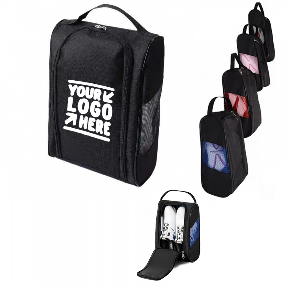 Zippered Golf Shoe Travel Bag with Logo Zippered Golf Shoe Travel Bag with Logo
