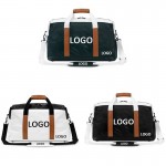 Customized Large Capacity Water Resistant PU Leather Golf Gym Bag w/Shoes Compartment MOQ100PCS