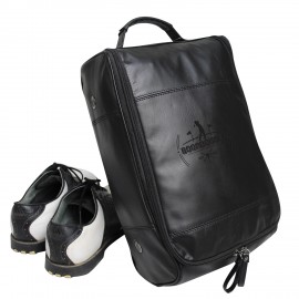 Logo Branded Leather Golf Shoe Bag  Logo Branded Leather Golf Shoe Bag
