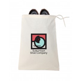 Personalized Cotton Canvas Drawstring Shoe Bag (11" x 16")