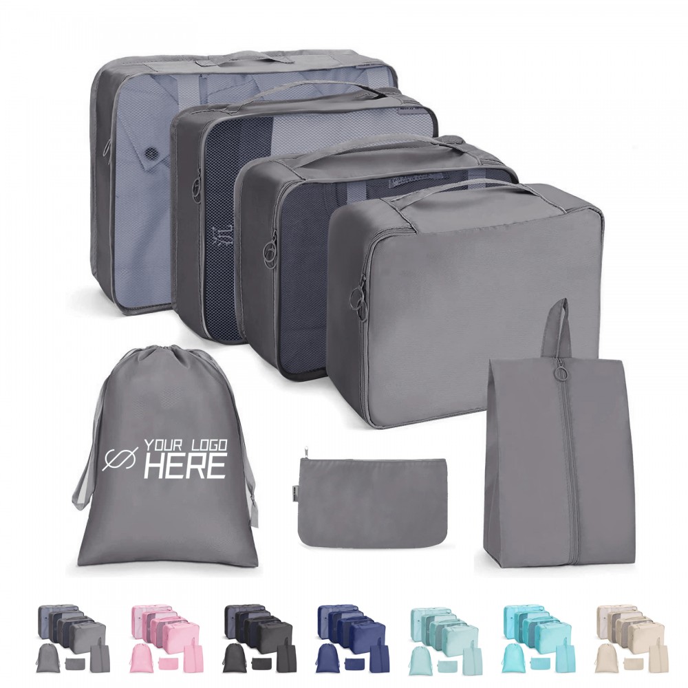 Logo Branded 7Pcs Airplane Organizer Set Logo Branded 7Pcs Airplane Organizer Set