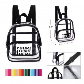 Personalized Mini PVC Clear Bag Transparent Backpack MOQ50pcs
