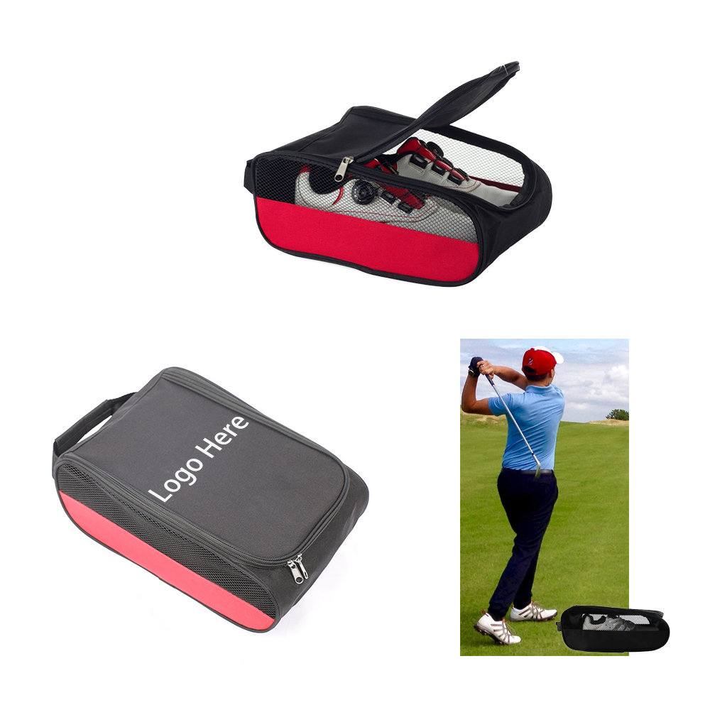 Screen Print Side Mesh Golf Shoe Bag Shoes Cover with Logo Screen Print Side Mesh Golf Shoe Bag Shoes Cover with Logo