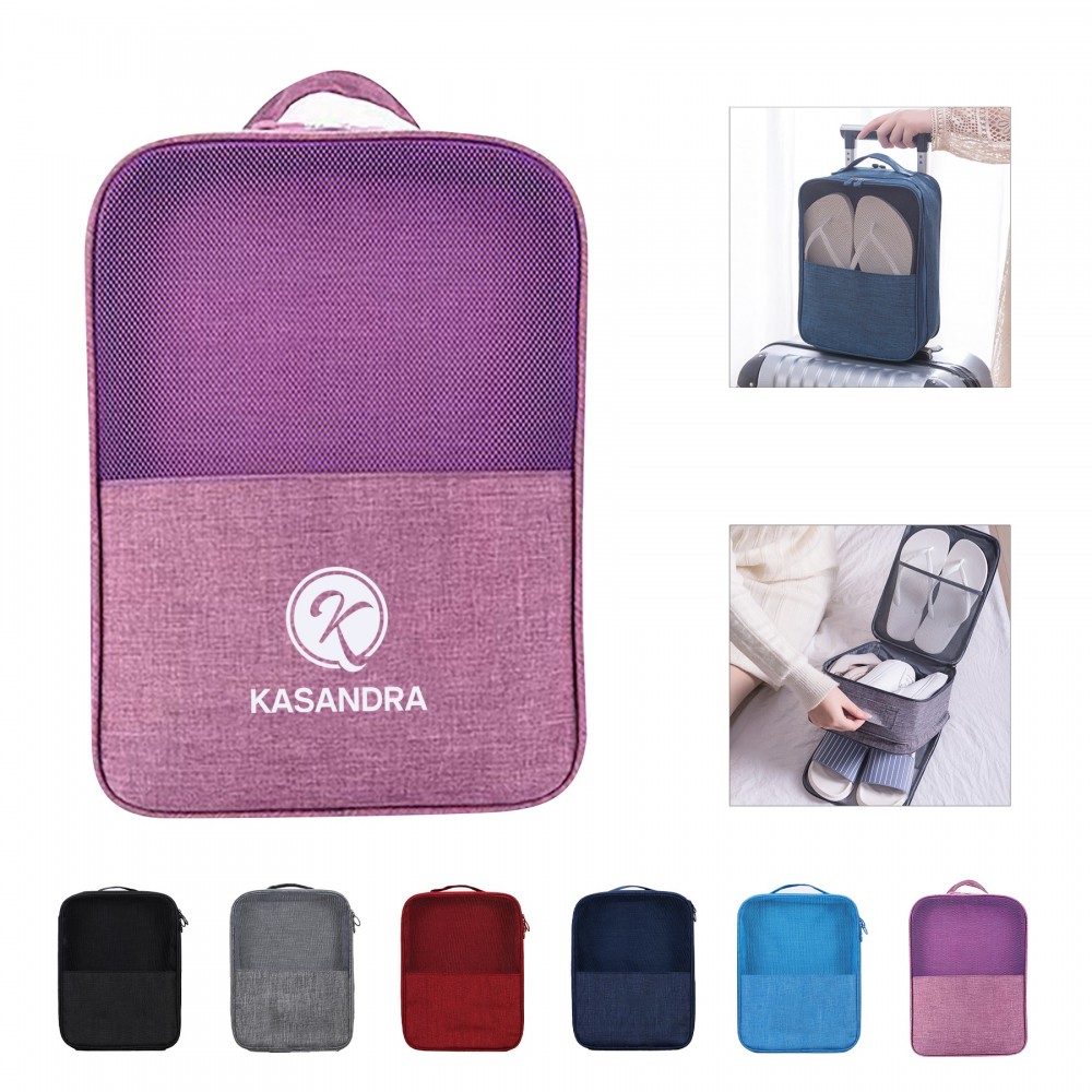 3 Compartment Shoe Bag with Logo