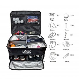 Collapsible Golf Locker Car Trunk Organizer with Logo