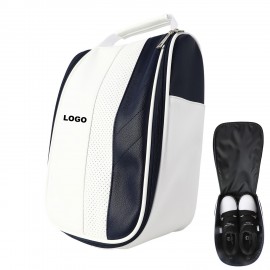 Durable PU Golf Shoe Bag with Logo  Durable PU Golf Shoe Bag with Logo
