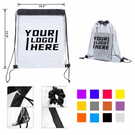 Logo Branded Waterproof Sport Clear PVC Drawstring Backpack MOQ50pcs  Logo Branded Waterproof Sport Clear PVC Drawstring Backpack MOQ50pcs