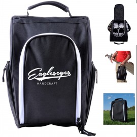 Travel Golf Shoe Bag with Side Pocket with Logo  Travel Golf Shoe Bag with Side Pocket with Logo