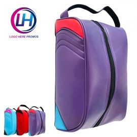 Customized PU Leather Golf Shoe Bag  Customized PU Leather Golf Shoe Bag