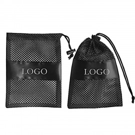 Drawstring Mesh Bag with Logo