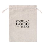 Reusable Cotton Drawstring Pouch with Logo