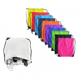 420D Drawstring Closure Backpack with Logo  420D Drawstring Closure Backpack with Logo