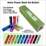 Astra No Button Power Bank - 2200 mAh - Green with Logo