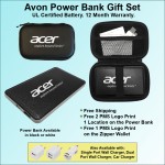 5000 mAh Avon Power Bank Zipper Wallet Gift Set with Logo