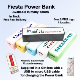 Customized Fiesta Power Bank - 2200 mAh