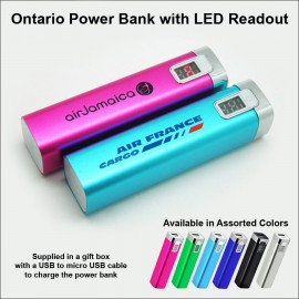 Logo Branded Ontario Power Bank 2600 mAh No Extra Tariff