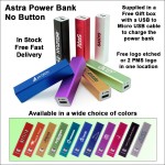 Personalized Astra No Button Power Bank - 2000 mAh