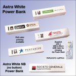 Promotional Astra White Power Bank 2600 mAh