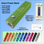 Personalized Astra Power Bank 2000 mAh - Green
