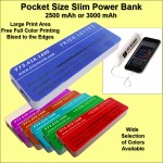 Customized Pocket Size Power Bank 2500 mAh - Blue