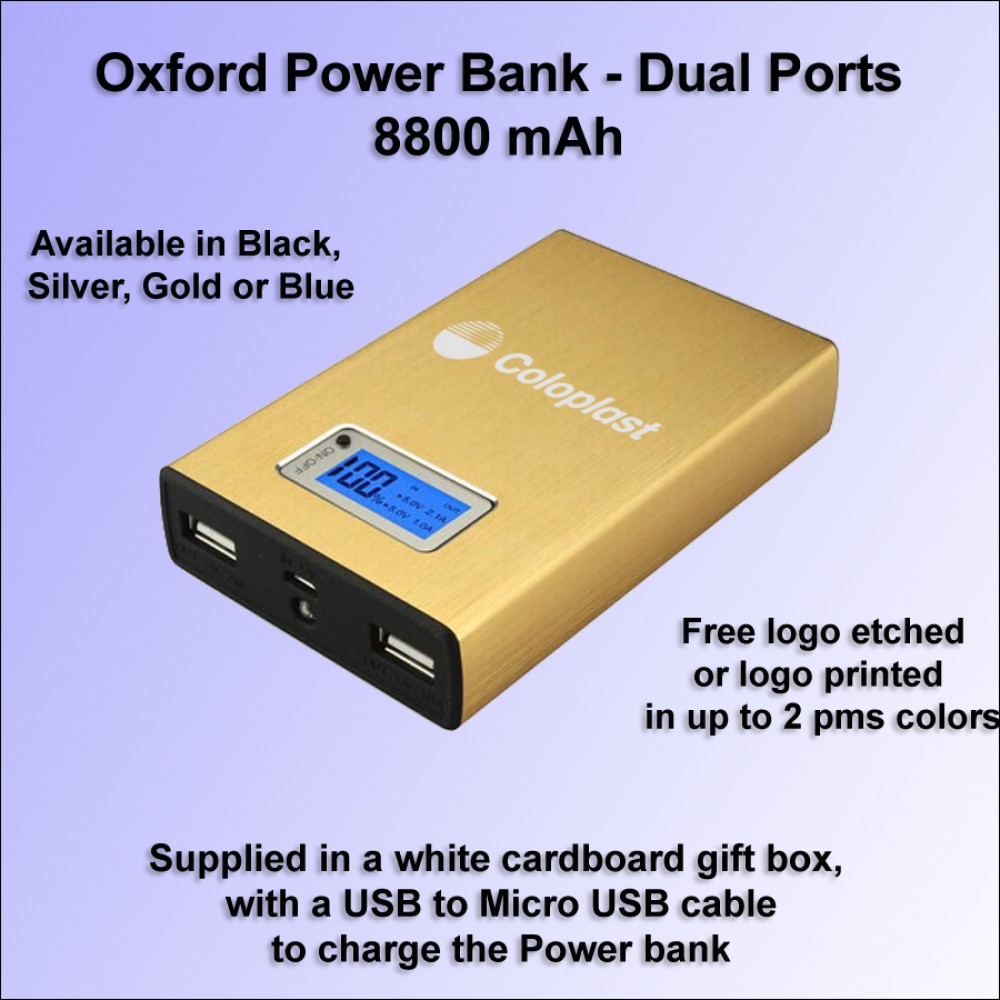 Personalized Oxford Power Bank 8800 mAh