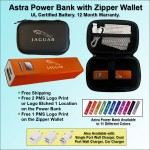 Astra Power Bank Gift Set in Zipper Wallet 2000 mAh - Orange with Logo