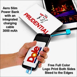 Logo Branded Aero Slim Power Bank 3000 mAh