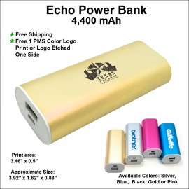 Promotional Echo Power Bank 4400 mAh - Gold