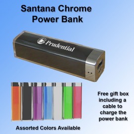 Customized Santana Chrome Power Bank - 3000 mAh