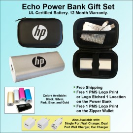 Promotional Echo Power Bank in Zipper Wallet- 4000 mAh