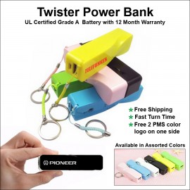 Twister Power Bank 2800 mAh with Logo  Twister Power Bank 2800 mAh with Logo