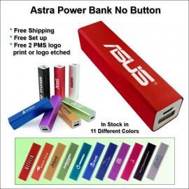 Customized Astra No Button Power Bank - 2000 mAh - Red