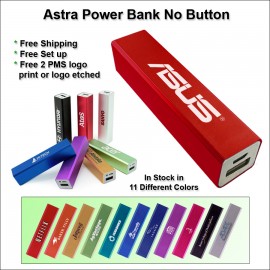 Personalized Astra No Button Power Bank - 3000 mAh - Red