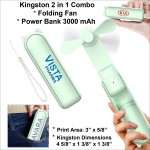 Personalized Kingston Folding Power Bank & Multi Speed Fan Combo 3000 mAh