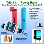 Trio 3 in 1 Power Bank with Speaker - 3000 mAh