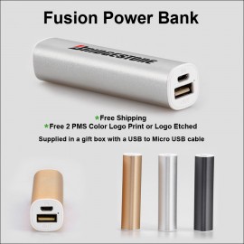 Fusion Power Bank 1800 mAh with Logo  Fusion Power Bank 1800 mAh with Logo