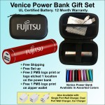 Customized Venice Power Bank Gift Set in Zipper Wallet 3000 mAh