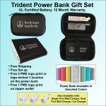 Custom Trident Power Bank Zipper Wallet Gift Set 8000 mAh
