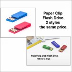 Paper Clip Flash Drive - 4 GB Memory with Logo